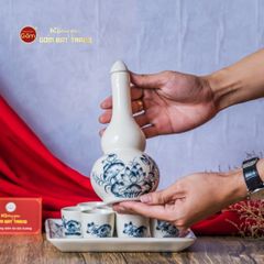 Bộ Nậm Rượu Hoa Sen Tràm