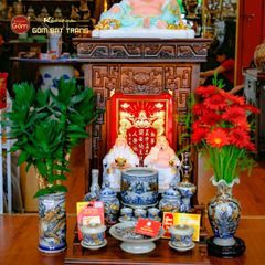 Tượng Thần Tài Thổ Địa Ghế Rồng Màu Phỉ Thúy