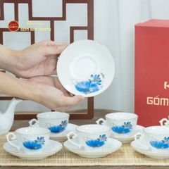 Bộ Trà Đài Các Sen Chuồn Kẻ Vàng