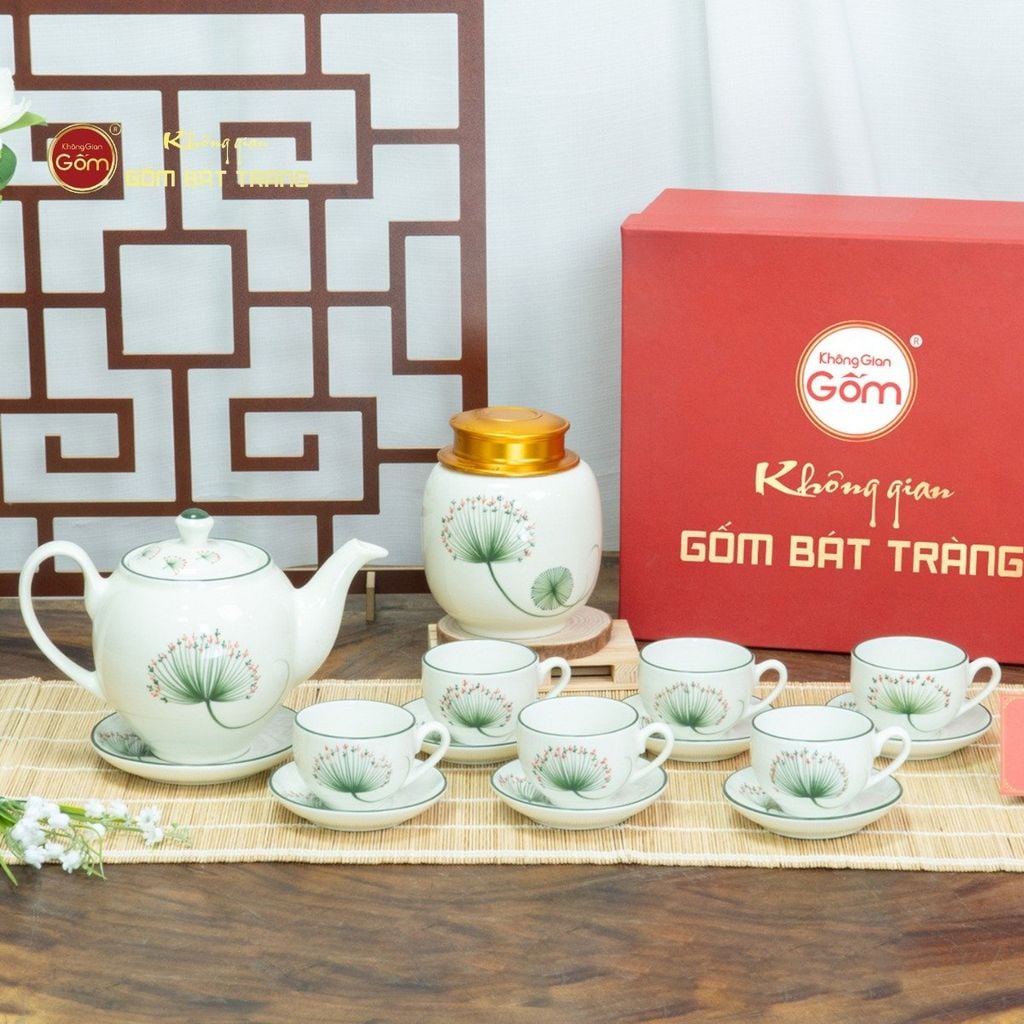 Bộ Trà Dáng Minh Long Vẽ Hoa Bồ Công Anh