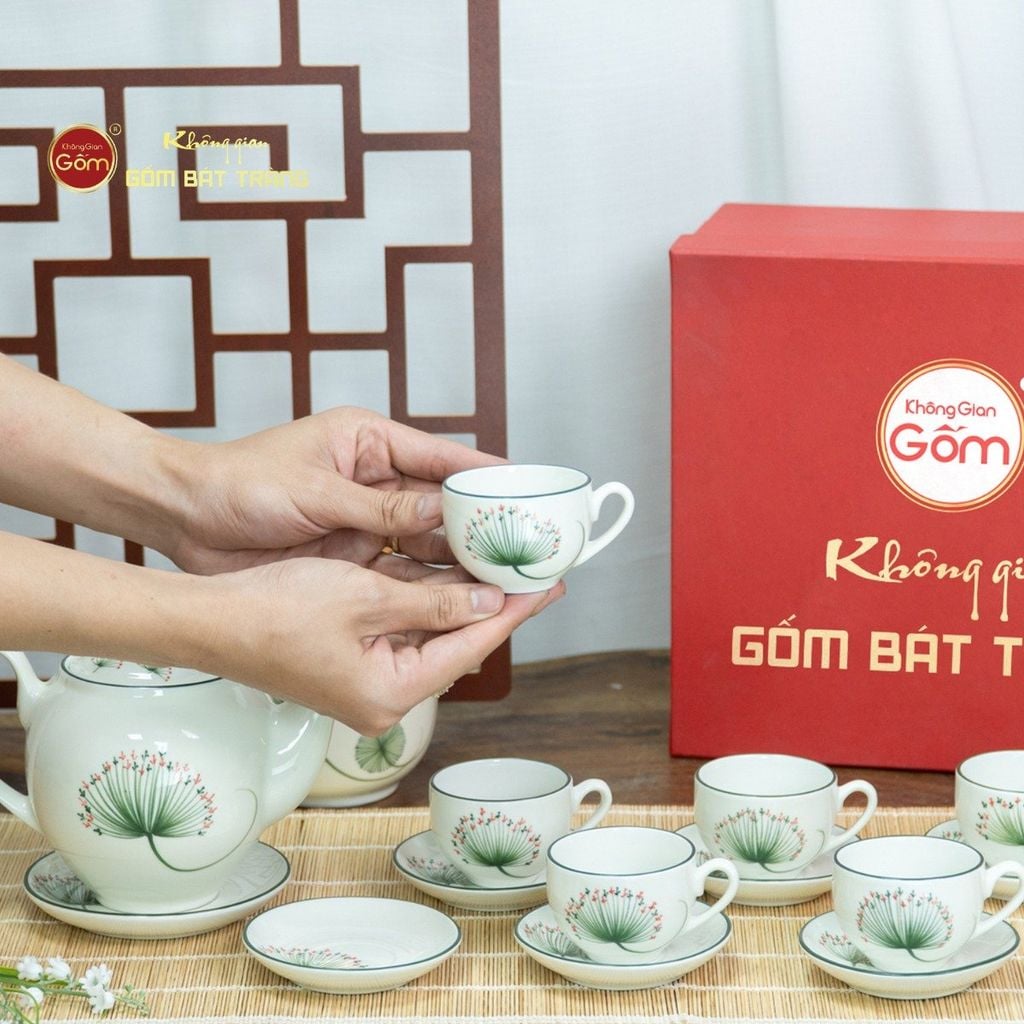 Bộ Trà Dáng Minh Long Vẽ Hoa Bồ Công Anh