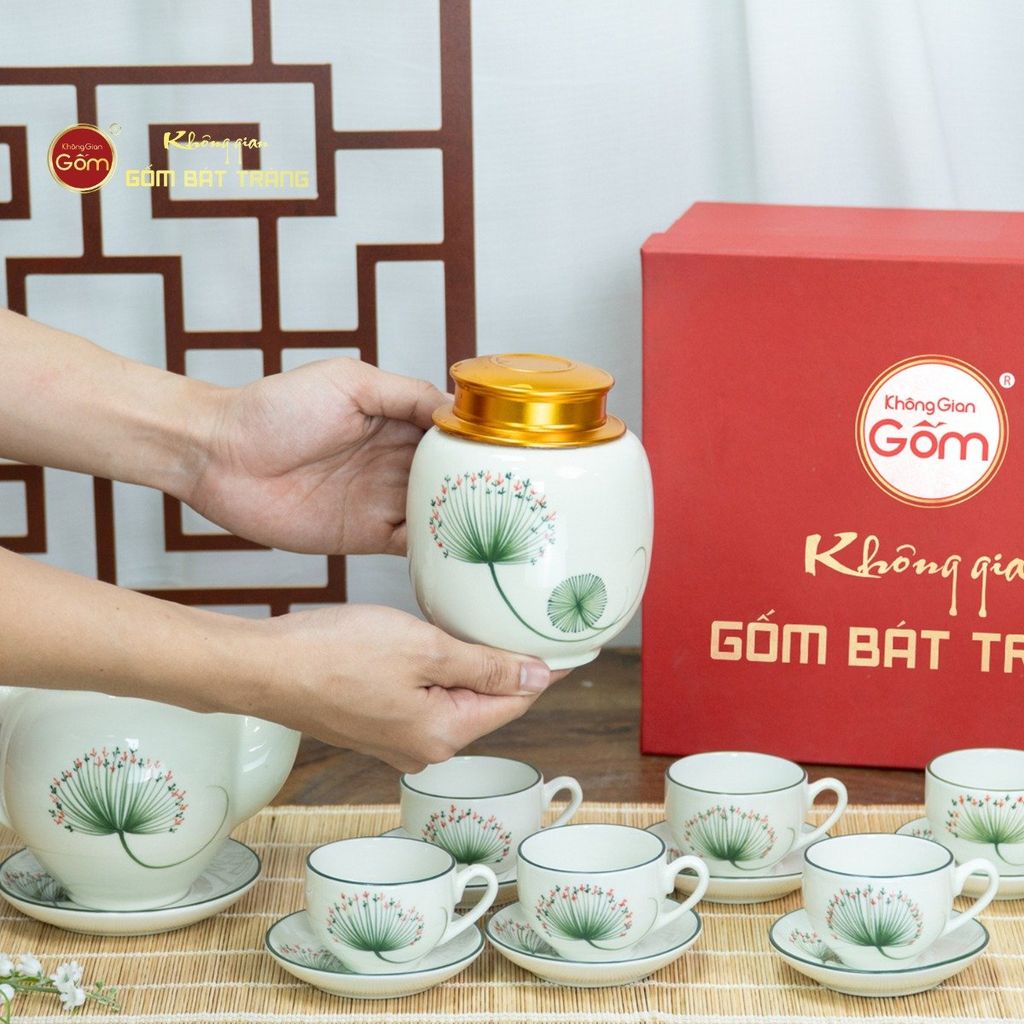 Bộ Trà Dáng Minh Long Vẽ Hoa Bồ Công Anh