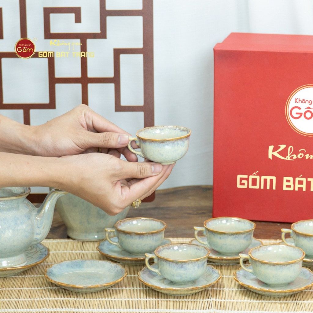 Bộ Trà Men Ghi Hỏa Biến Đài Các