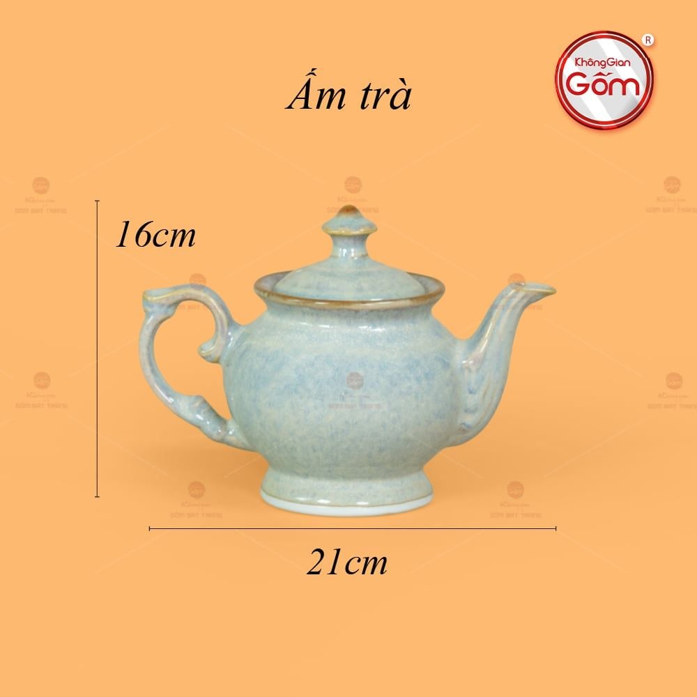 Bộ Trà Men Ghi Hỏa Biến Đài Các