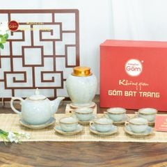 Bộ Trà Men Ghi Hỏa Biến Mẫu Đơn