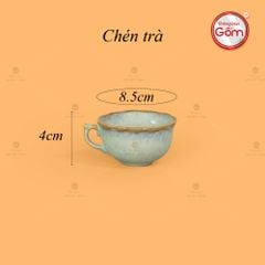 Bộ Trà Men Ghi Hỏa Biến Mẫu Đơn