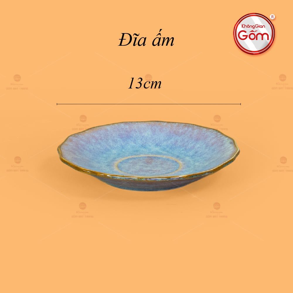 Bộ Trà Men Hỏa Biến Tím Mẫu Đơn