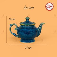 Bộ Trà Men Hỏa Biến Xanh Đài Các