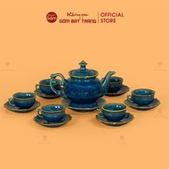 Bộ Trà Men Hỏa Biến Xanh Đài Các