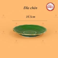 Bộ Trà Men Hỏa Biến Xanh Lục Mẫu Đơn