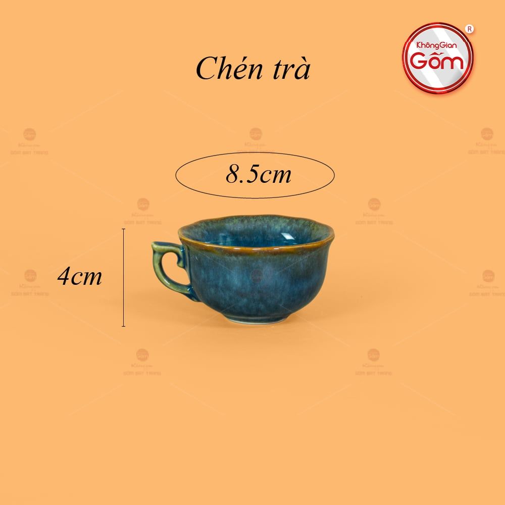 Bộ Trà Men Hỏa Biến Xanh Đài Các