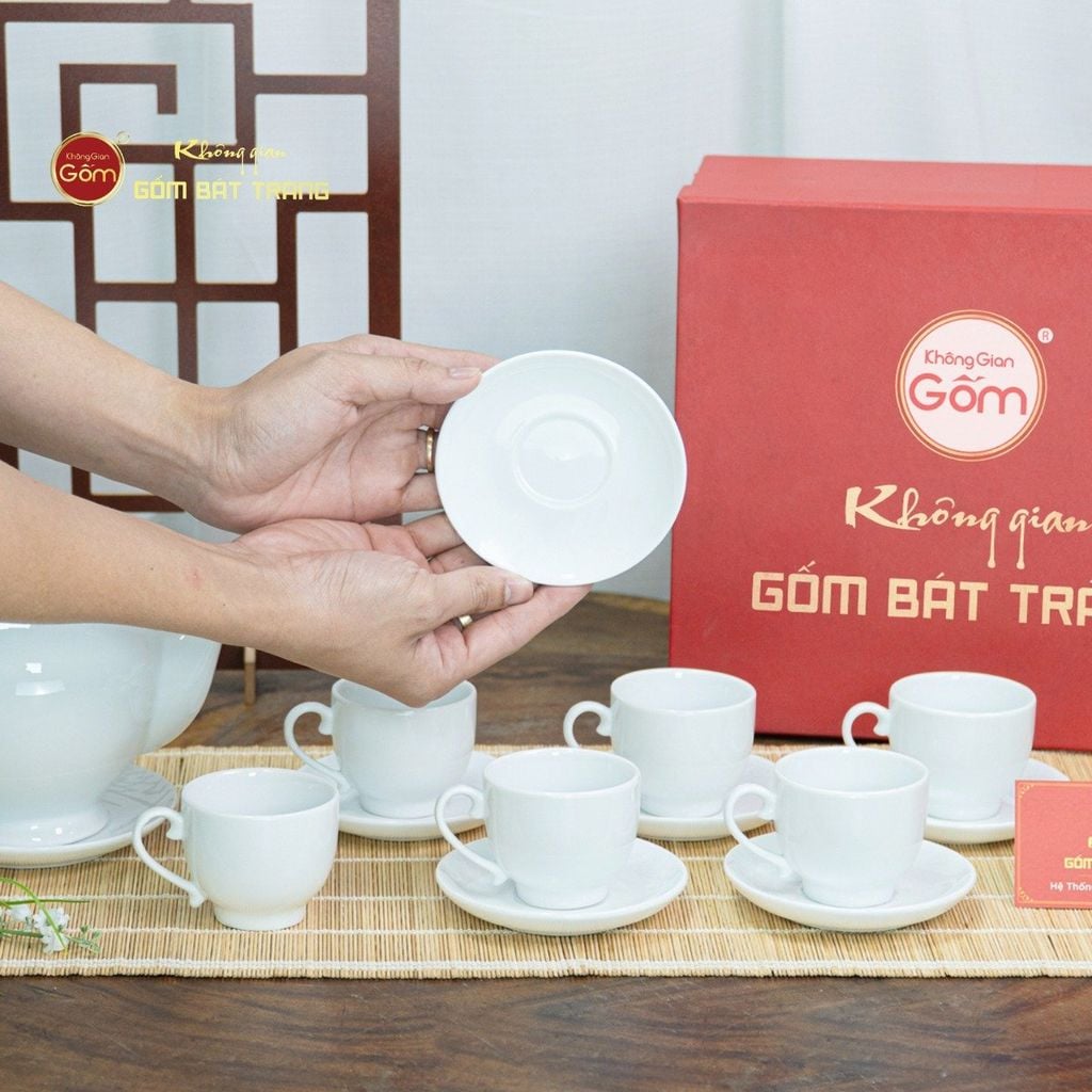 Bộ Trà Men Trắng Camelia