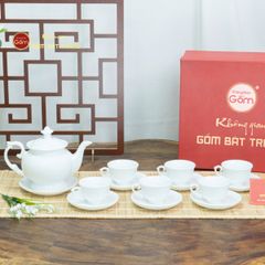 Bộ Trà Men Trắng Đài Các