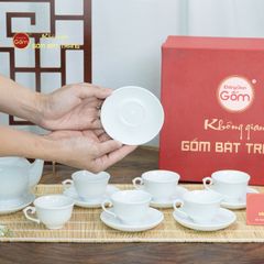 Bộ Trà Men Trắng Đài Các