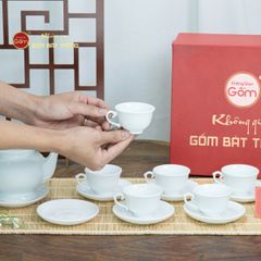 Bộ Trà Men Trắng Đài Các