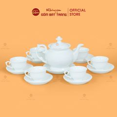 Bộ Trà Men Trắng Đài Các