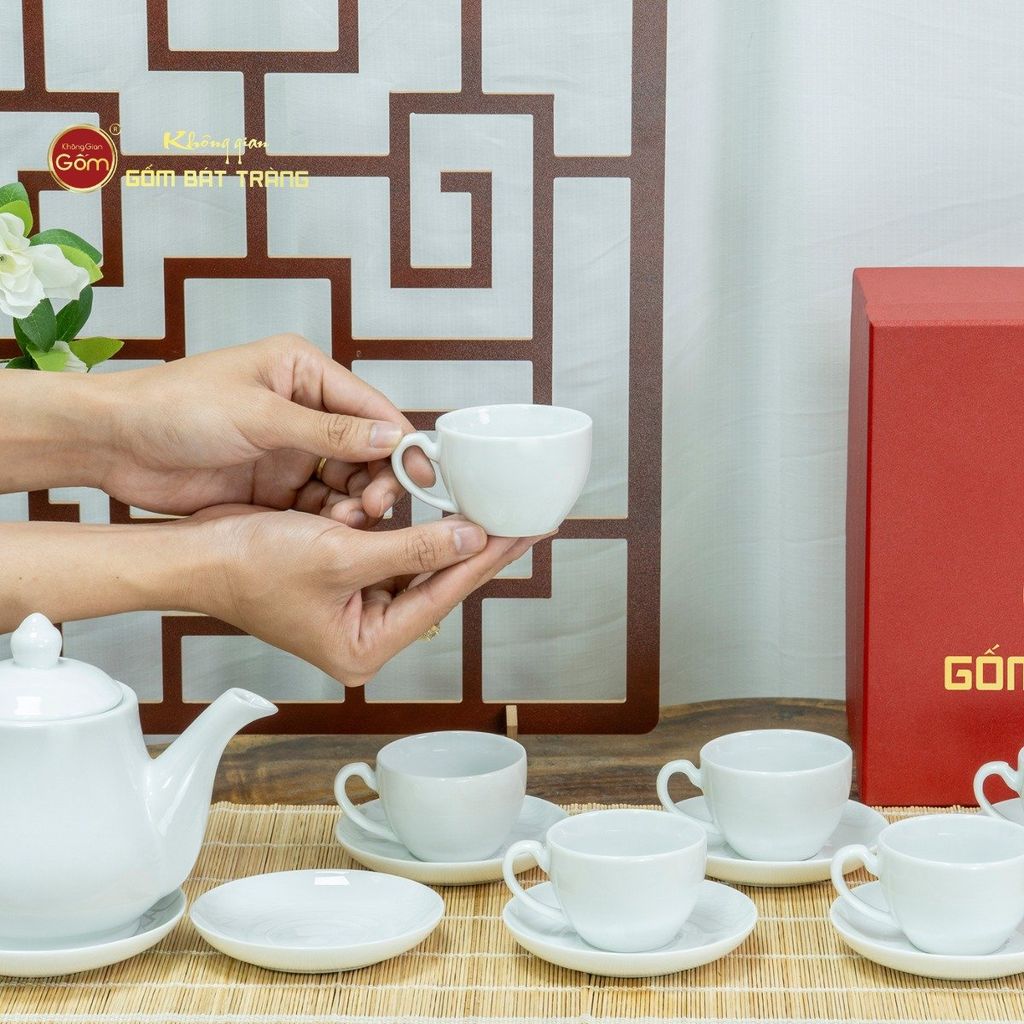 Bộ Trà Men Trắng Đức