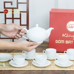 Bộ Trà Men Trắng Minh Nguyệt