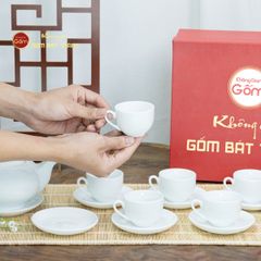 Bộ Trà Men Trắng Minh Nguyệt