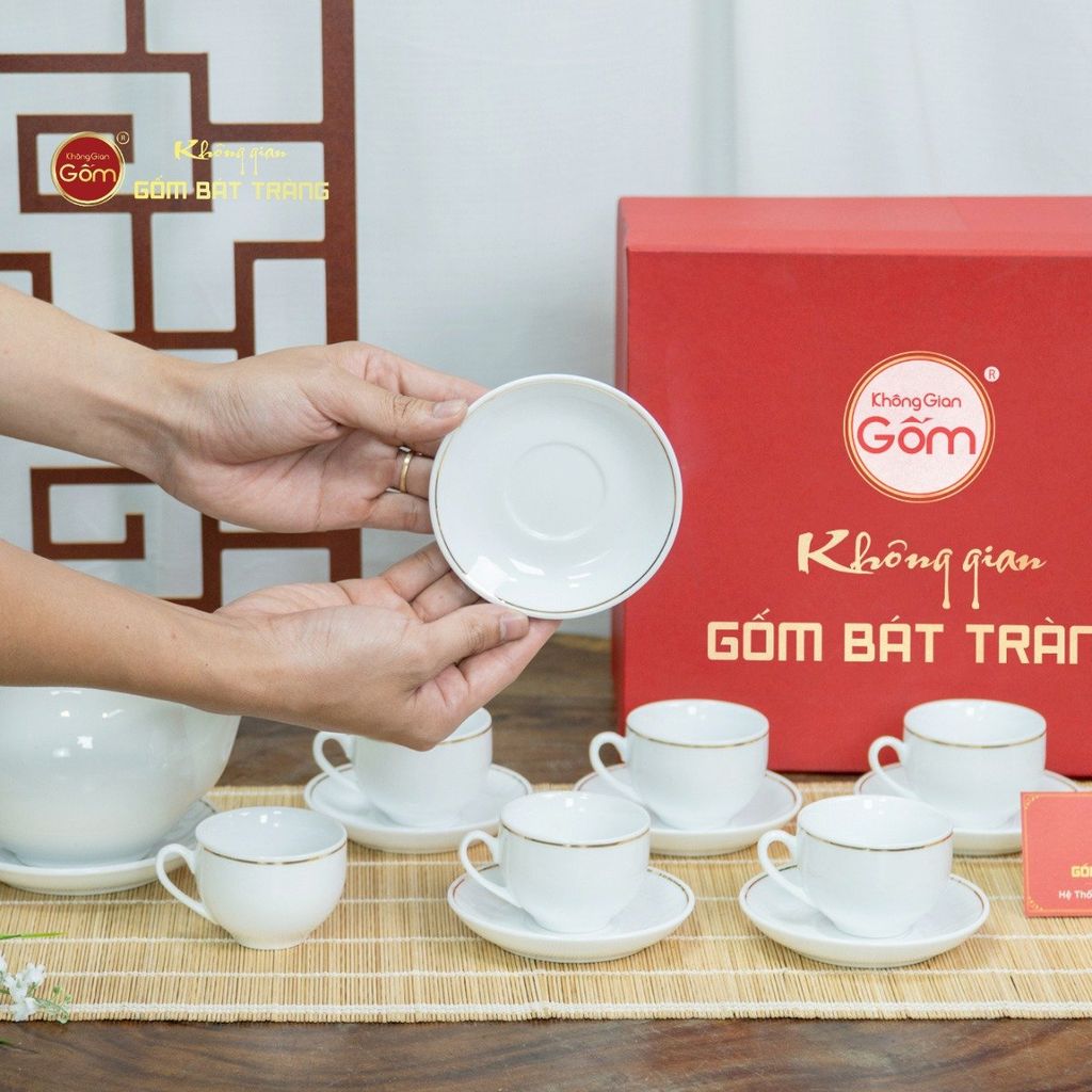 Bộ Trà Men Trắng Ngọn Lửa