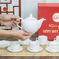 Bộ Trà Men Trắng Ngọn Lửa