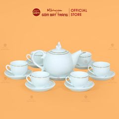 Bộ Trà Men Trắng Ngọn Lửa