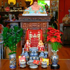 Tượng Thần Tài Thổ Địa Ghế Đá Áo Đỏ