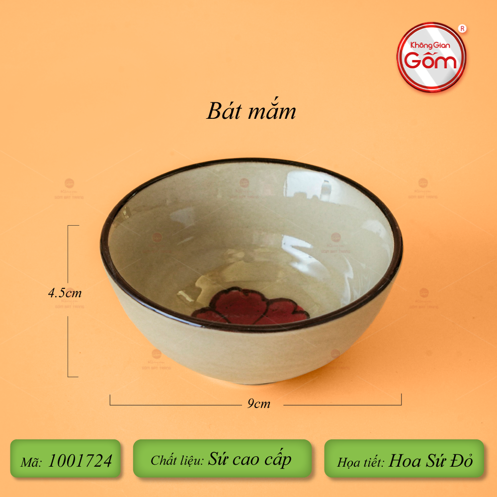 Bộ Bàn Ăn 10 Người (23 món) Men Hỏa Biến Hoa Sứ Đỏ