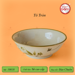 Bộ Bát Đĩa Bát Tràng Men Kem Đào Chuồn