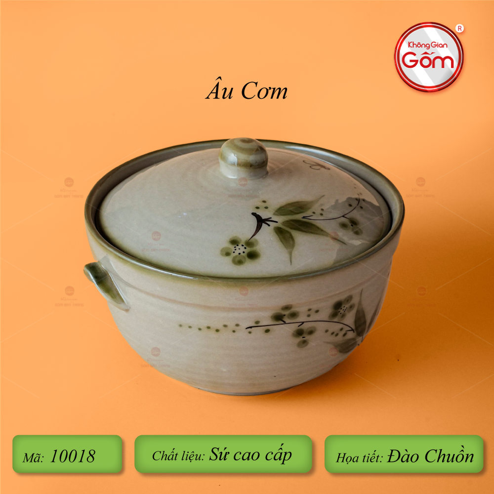 Bộ Bát Đĩa Bát Tràng Men Kem Đào Chuồn