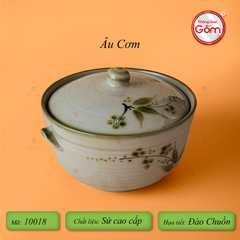 Bộ Bát Đĩa Bát Tràng Men Kem Đào Chuồn