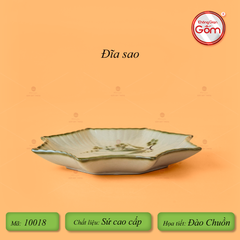 Bộ Bát Đĩa Bát Tràng Men Kem Đào Chuồn