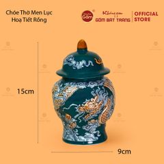 Chóe Thờ Men Lục Họa Tiết Cá Chép Hóa Rồng