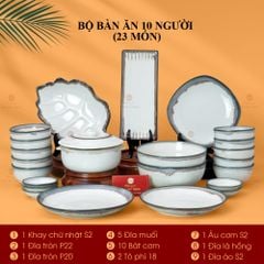 Bộ Bàn Ăn 10 Người (23 món) Men Ngọc Trai