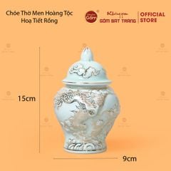 Chóe Thờ Men Ngọc Hoàng Tộc Vẽ Vàng Cá Chép Hóa Rồng