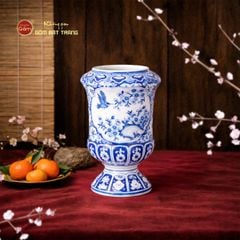 Chóe Nhọn Không Nắp Họa Tiết Nhị Cảnh Ngàn Hoa