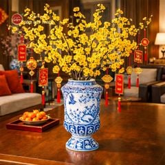 Chóe Nhọn Không Nắp Họa Tiết Nhị Cảnh Ngàn Hoa