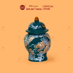 Chóe Thờ Men Lục Họa Tiết Cá Chép Hóa Rồng