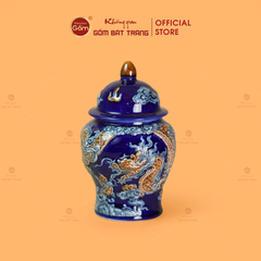 Chóe Thờ Men Xanh Coban Họa Tiết Rồng