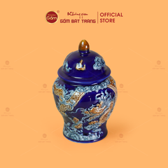 Chóe Thờ Men Xanh Coban Họa Tiết Rồng