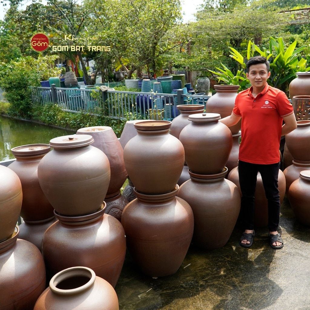 Chum Sành Ngâm Rượu Nắp Lớn Không Tráng Men