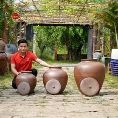 Chum Sành Ngâm Rượu Nắp Lớn Không Tráng Men