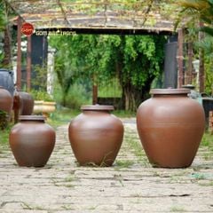 Chum Sành Ngâm Rượu Nắp Lớn Không Tráng Men