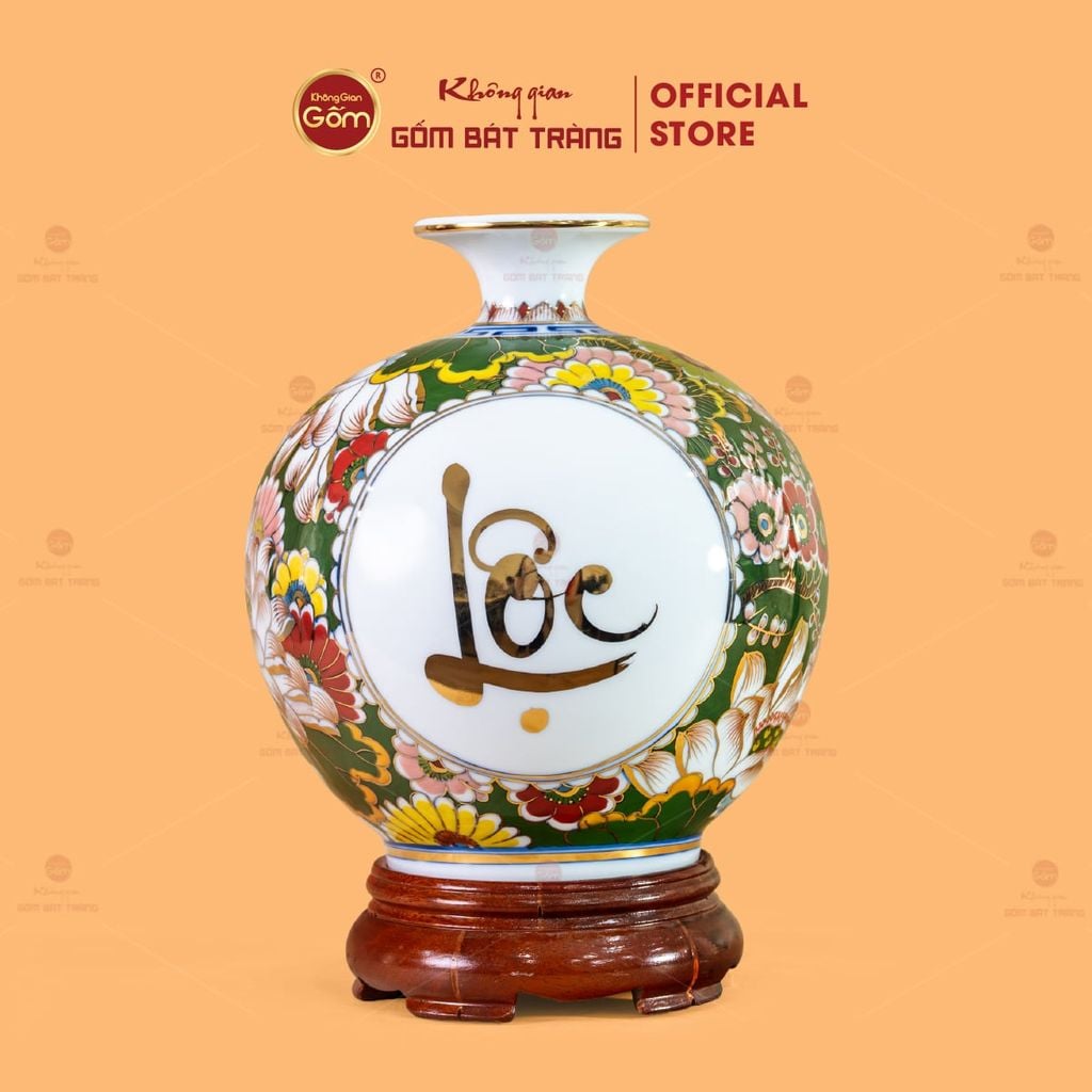 Quả Hút Lộc Lộc Sinh Phúc Vinh Tứ Hoa Phú Quý Lục Bảo Vẽ Vàng