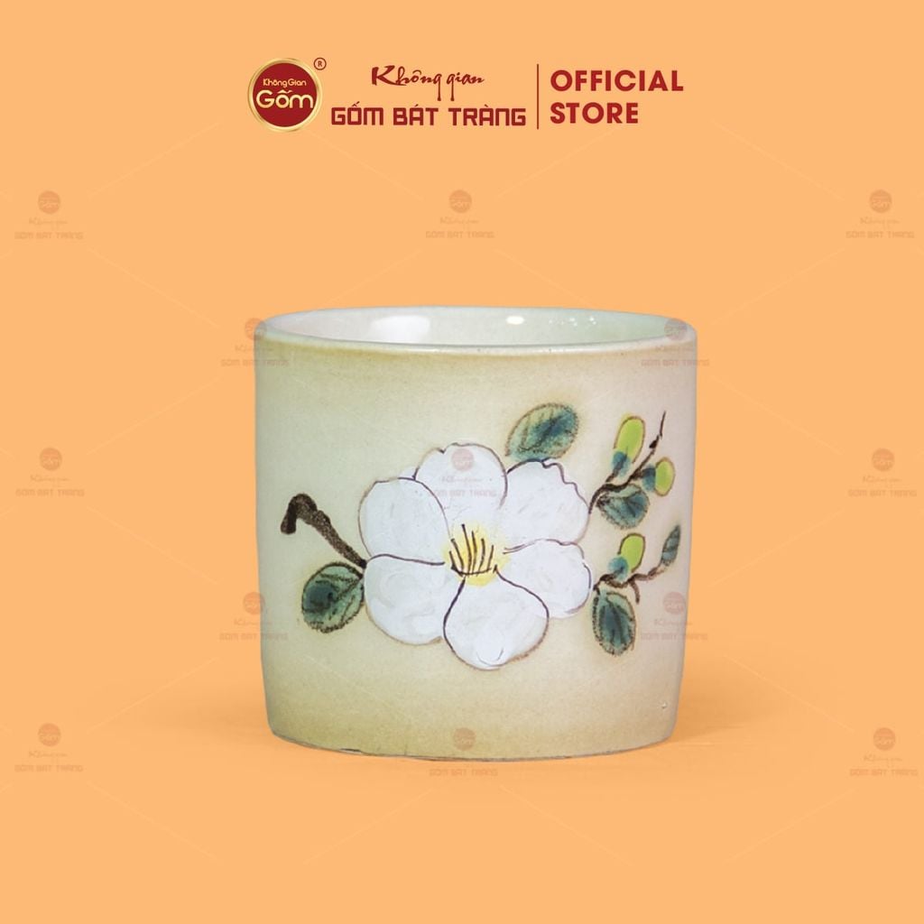 Bộ Bình Nước Dáng Ống Vẽ Hoa Mai