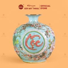 Quả Hút Lộc Men Xanh Ngọc Phúc Lộc Thọ Vẽ Vàng