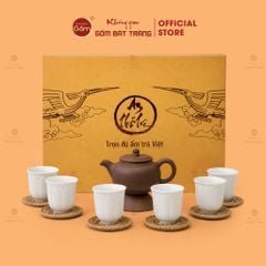 Set Ấm Chén An Thổ Túc Ấm To Dáng Mới Chén Sen Cao