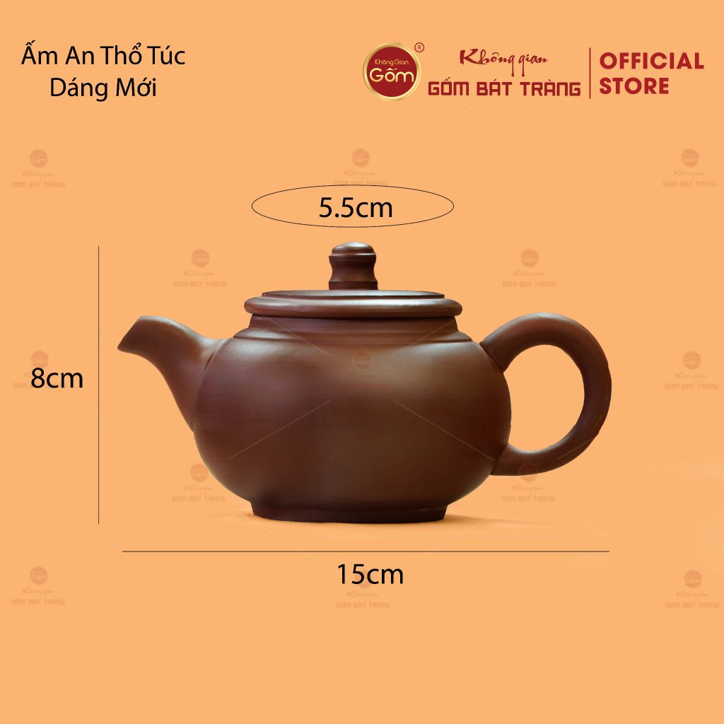 Set Ấm Chén An Thổ Túc Ấm To Dáng Mới Chén Sen Cao
