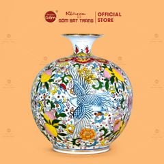 Quả Hút Lộc Tam Hạc Diên Niên Ngàn Hoa Phú Quý Kim Bảo Vẽ Vàng