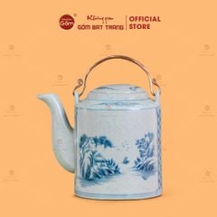 Bộ Ấm Tích Men Rạn Sơn Thuỷ